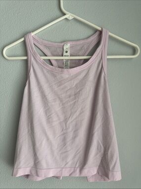 lululemon athletica Light Pink Ribbed Racerback Tank size 12